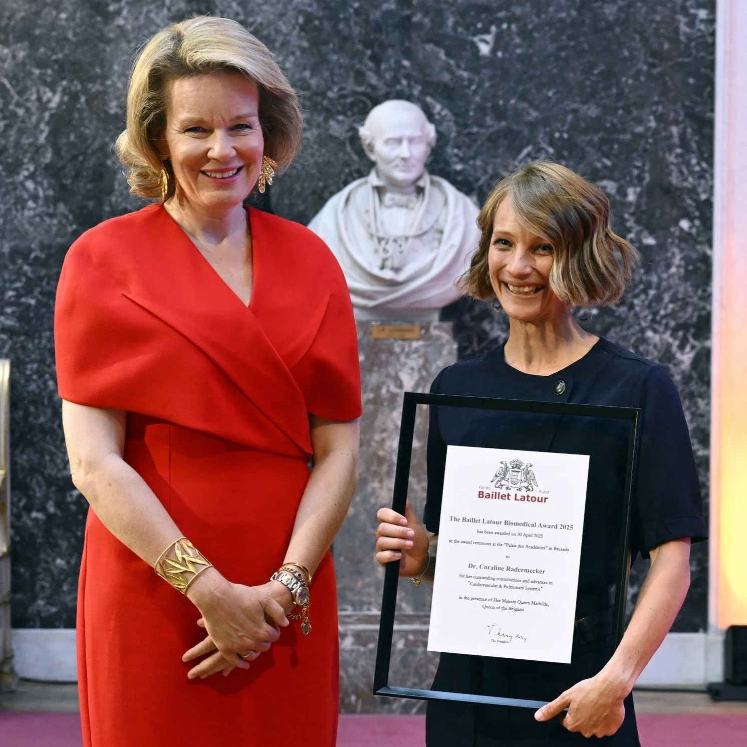 Queen Mathilde presents Baillet Latour Biomedical Award 