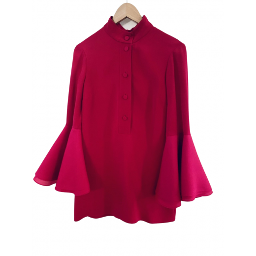 Gucci Ruffled Sleeves Top in Fuchsia