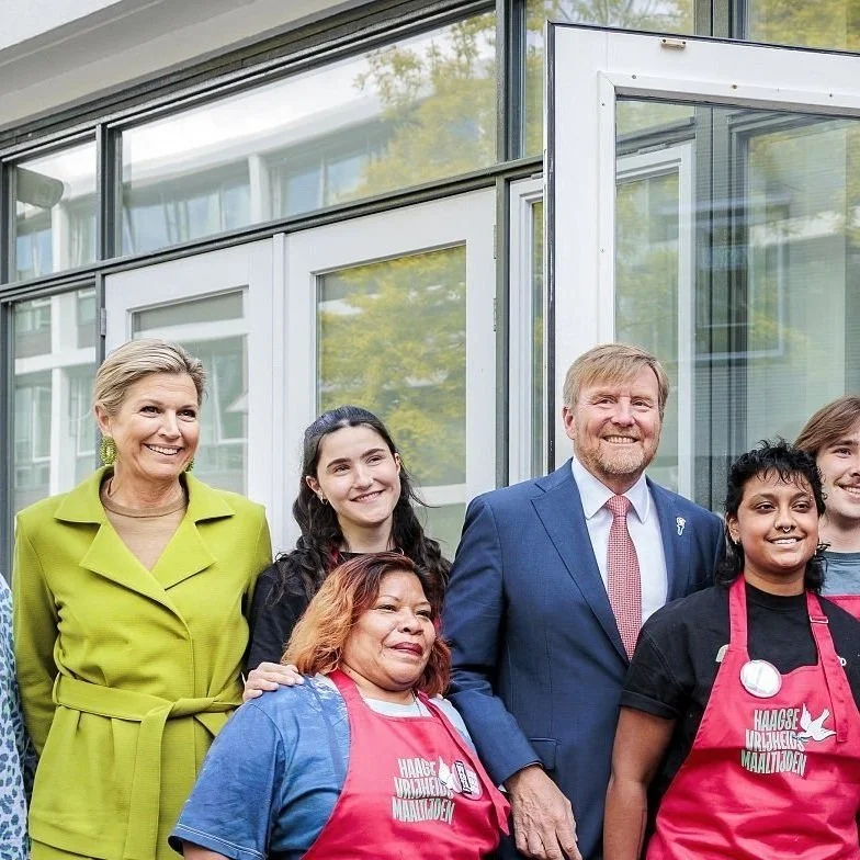 King Willem-Alexander and Queen Maxima take part in Freedom Meal