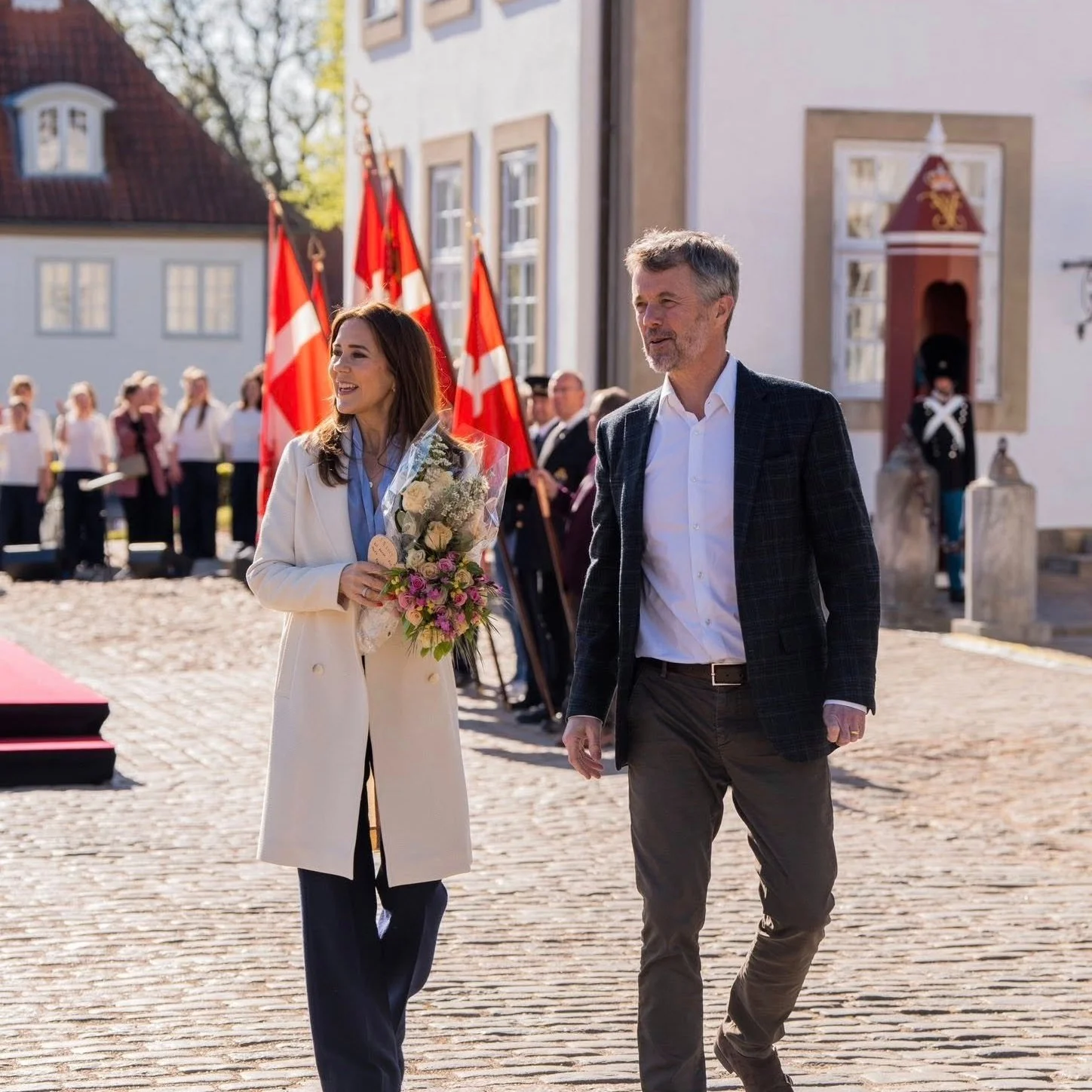 King Frederik and Queen Mary attend welcome ceremony at Fredensborg Castle