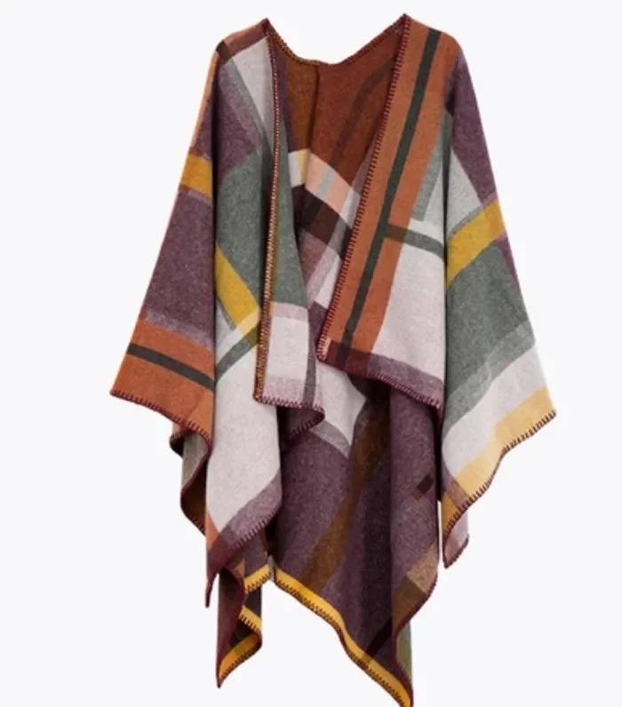 Holzweiler Tableau Poncho in Green/Orange/Purple/