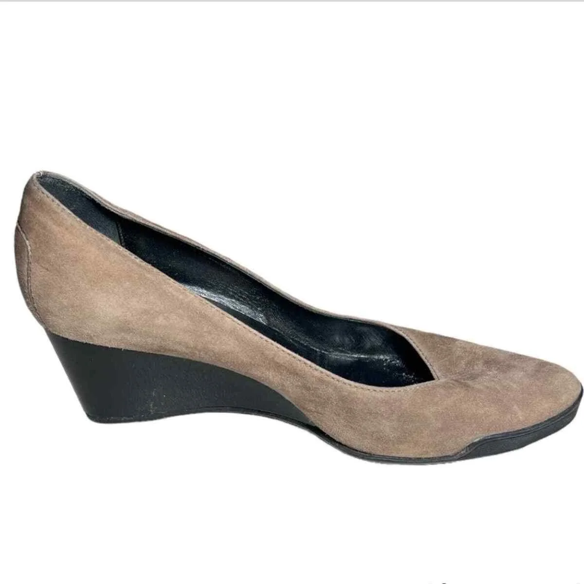 Tod’s Zeppa Gomma Wedges in Beige Suede