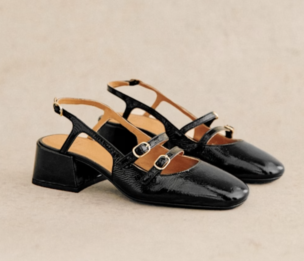Sézane Paula Babies in Black Patent