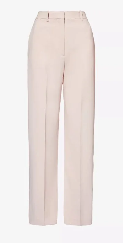 Theory High-Rise Straight-Leg Trousers in Blush