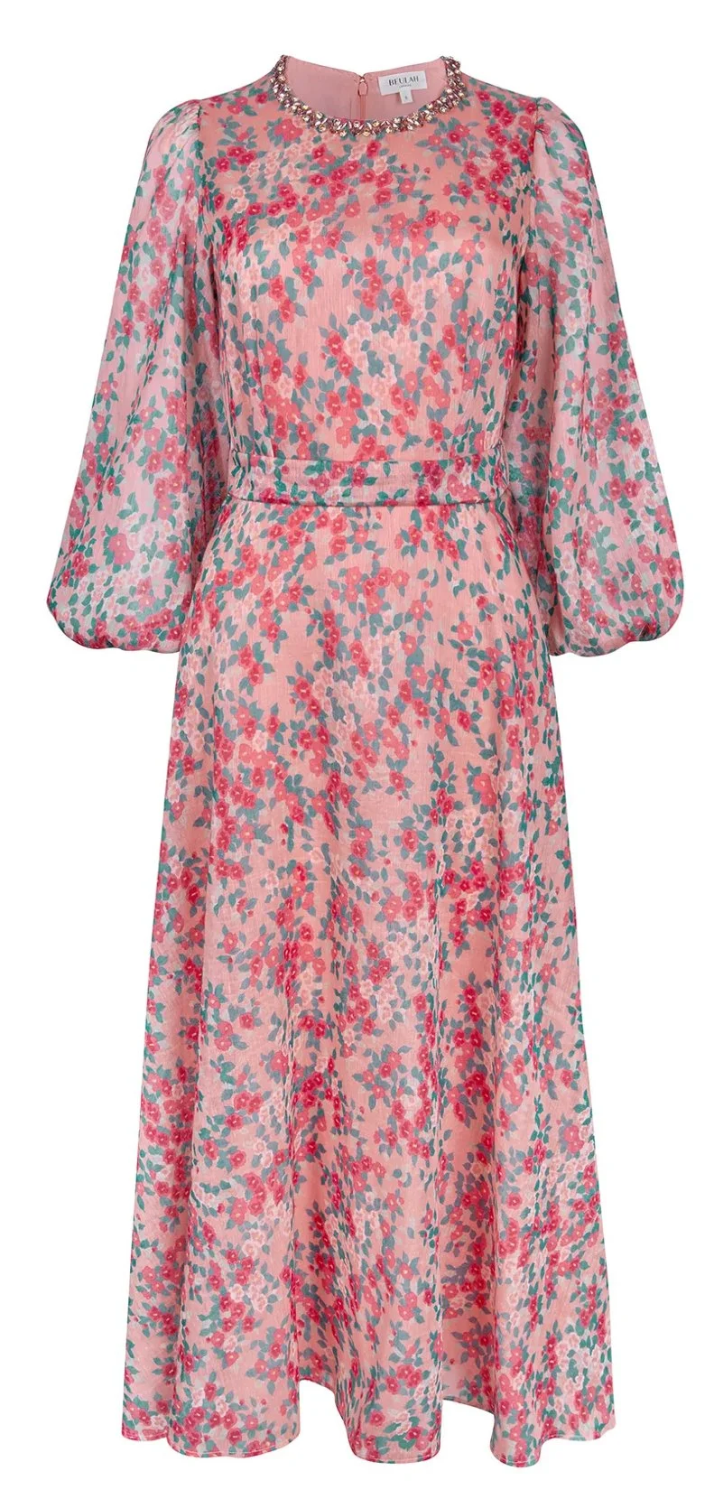 Beulah London Mikela Dress in Pink Floral