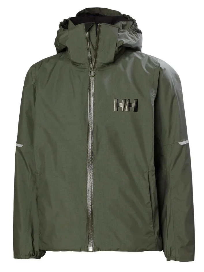 Helly Hansen Junior Loen Rain Jacket in Forest