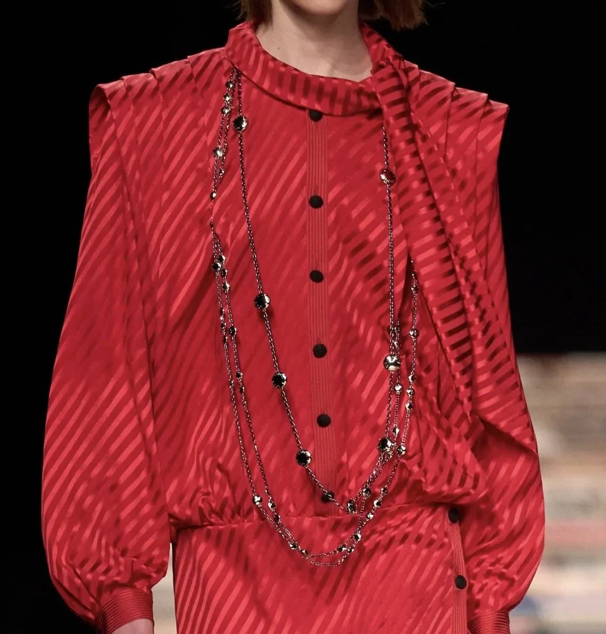 Louis Vuitton Silk Scarf Shirt in Red Striped