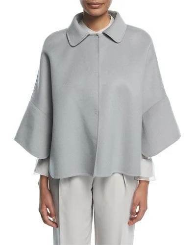 Emporio Armani Virgin Wool Cape in Light Pink