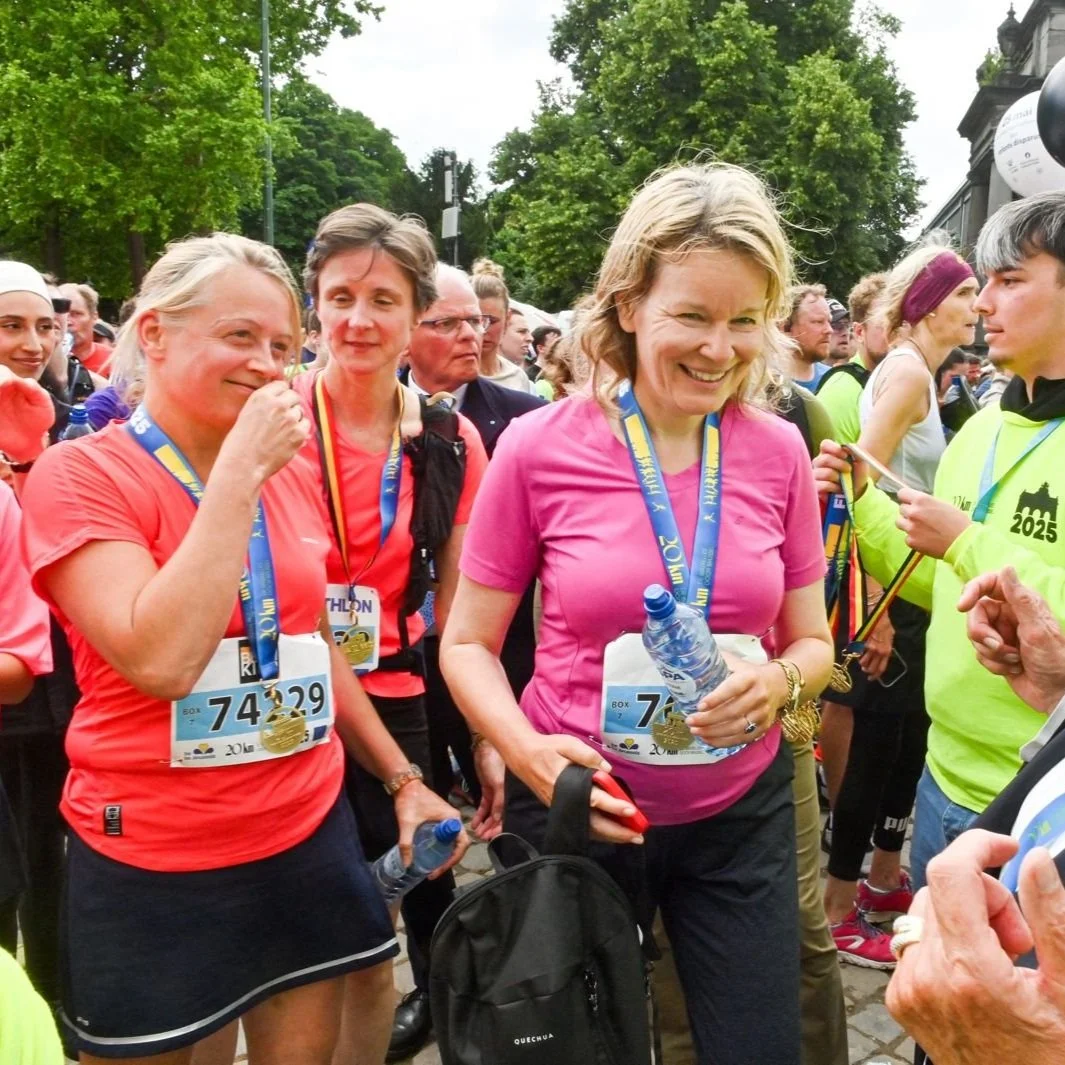 Queen Mathilde takes part in 20 km of Brussels