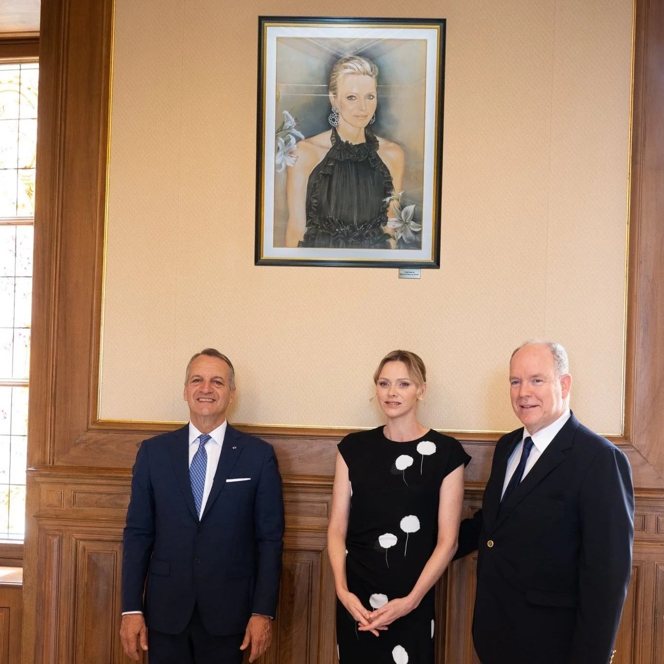 Prince Albert and Princess Charlene unveil portraits at Monaco's Town Hall