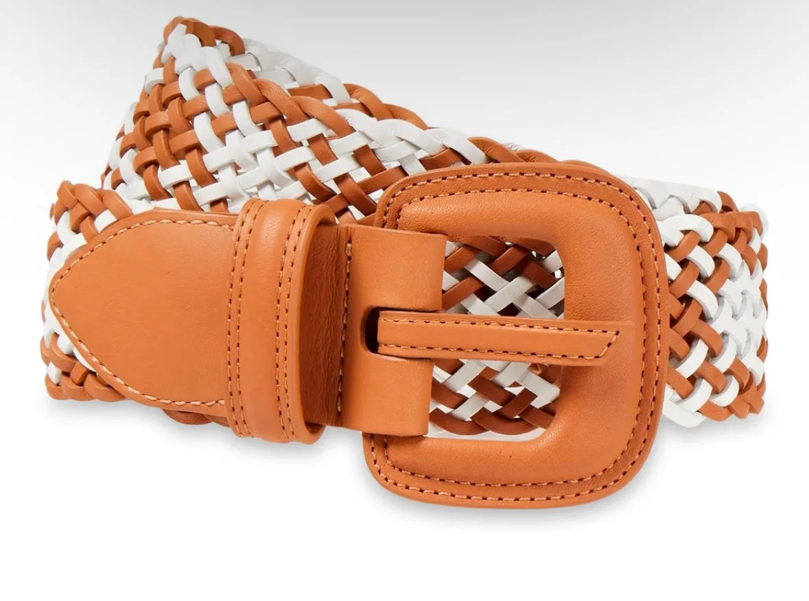Zimmermann Two-Tone Woven Leather Belt