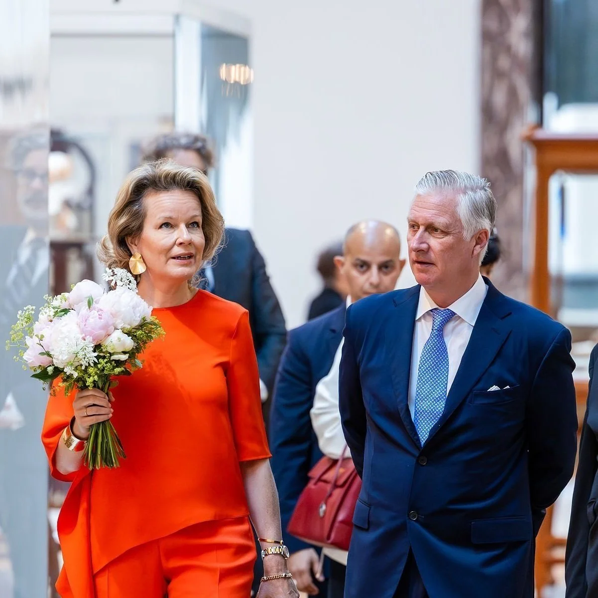 King Philippe and Queen Mathilde visit Royal Museums of Fine Arts of Belgium