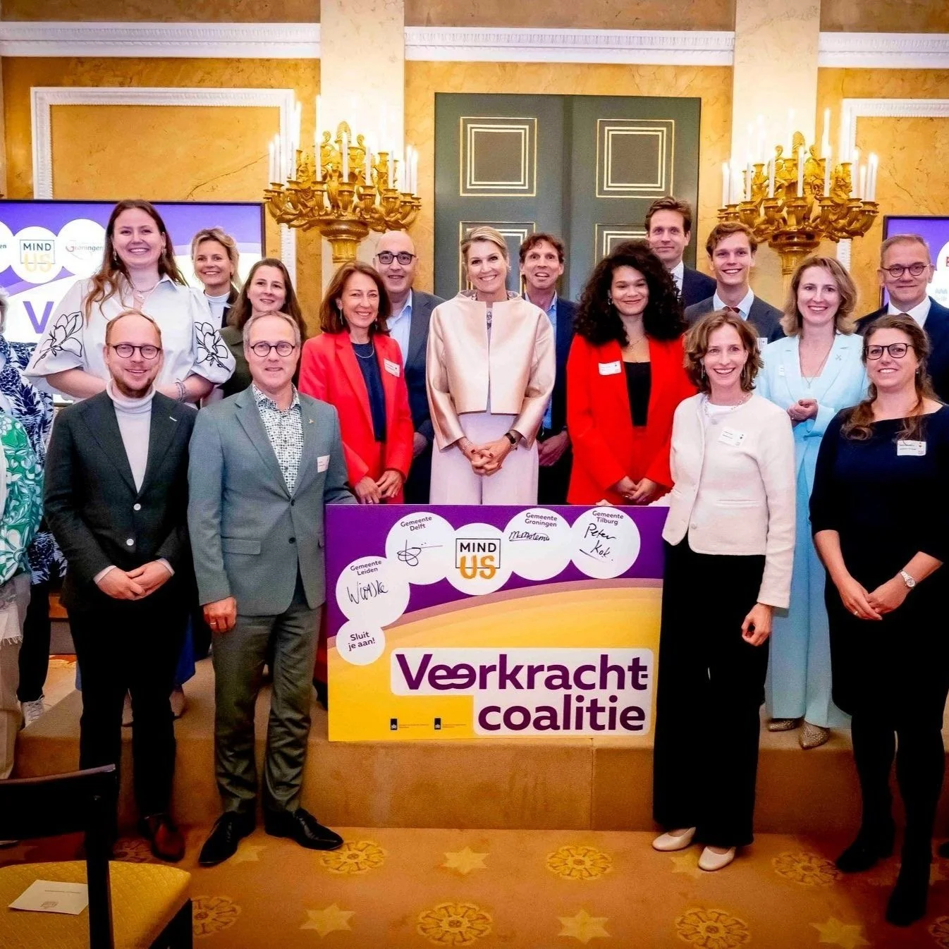 Queen Maxima attends MIND Us Work Conference in Noordeinde Palace