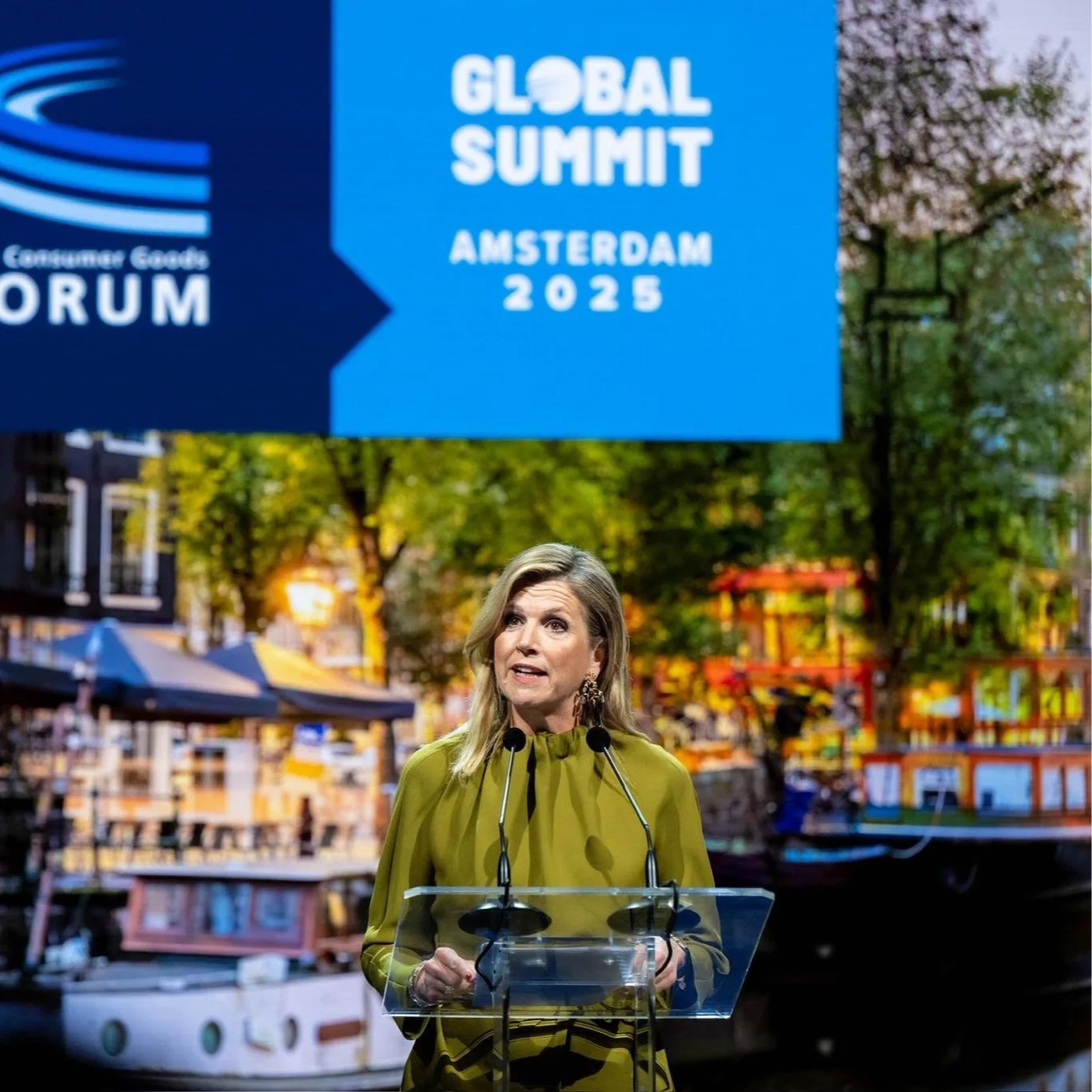 Queen Maxima attends Consumer Goods Forum Global Summit