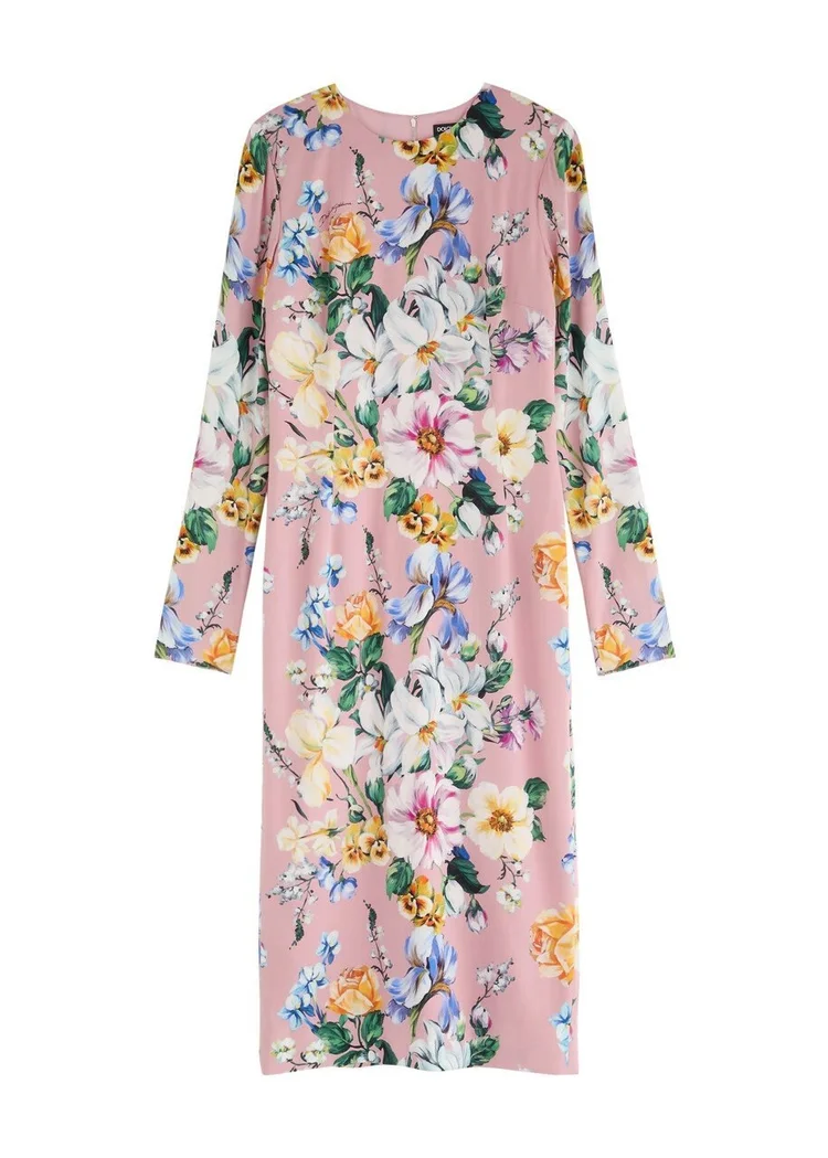 Alberto Biani Floral Midi Dress in Blue — UFO No More