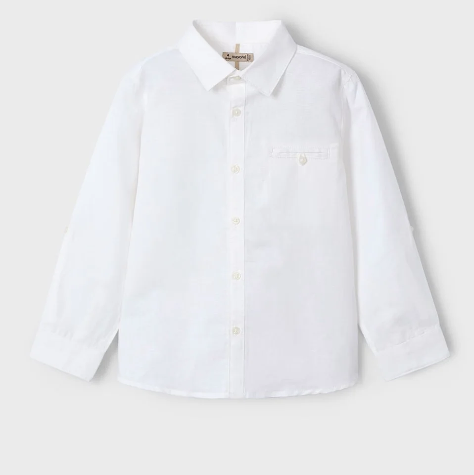 Mayoral Boy Long Sleeved Linen Shirt