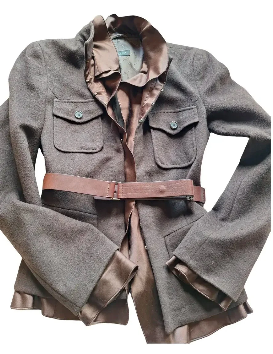 Strenesse Wool and Cashmere Belted Jacket