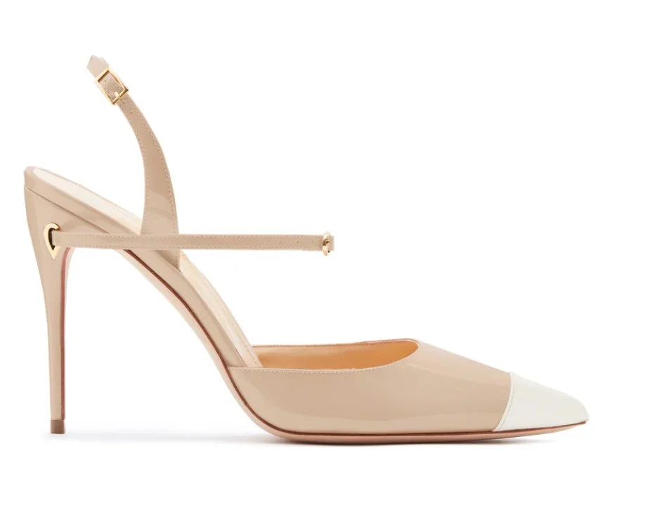 Jennifer Chamandi Vittorio 105 Pumps in Sand/Chalk White