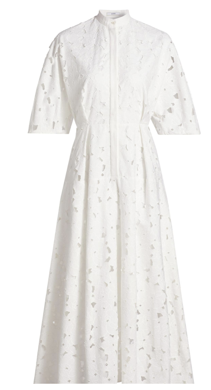 Erdem Guipure Lace Midi Shirtdress