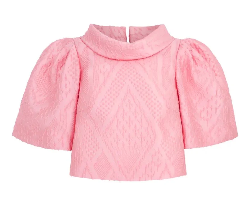 Suzannah Clara Top in Bougainvillea Print