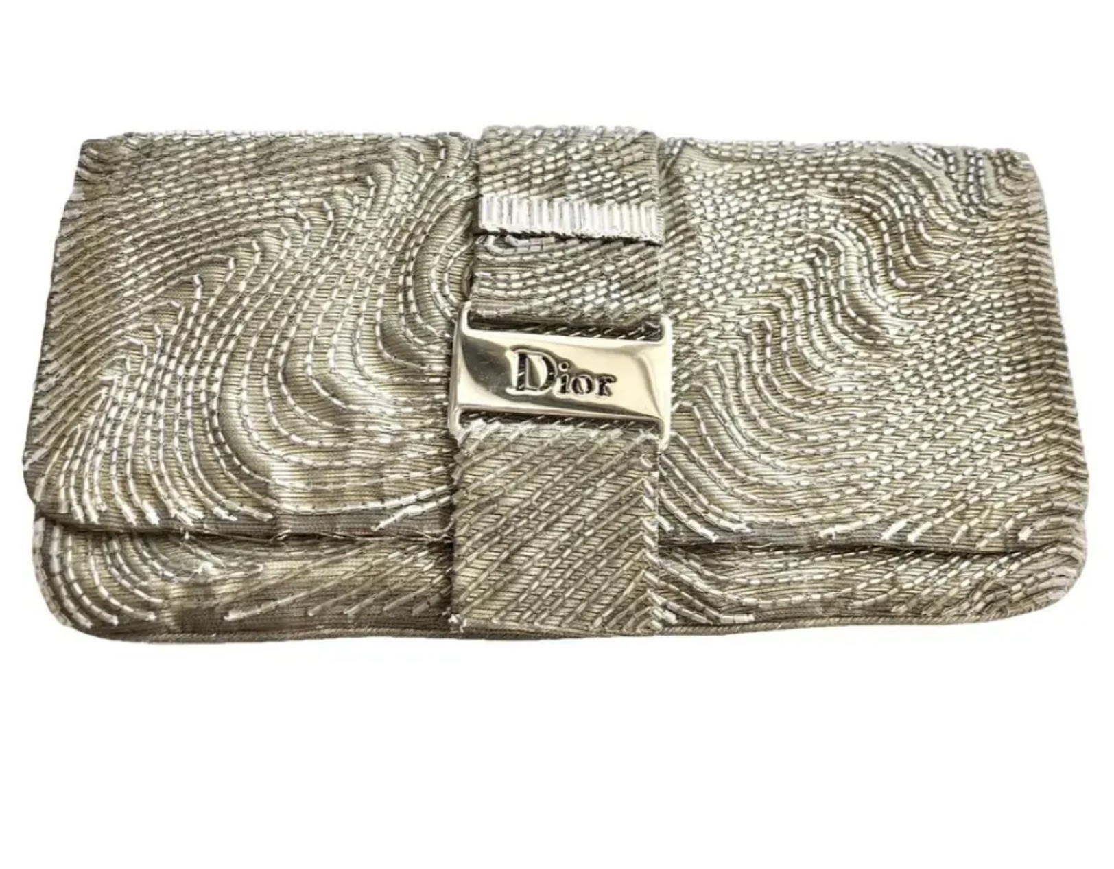 Christian Dior Silk Sequin Clutch