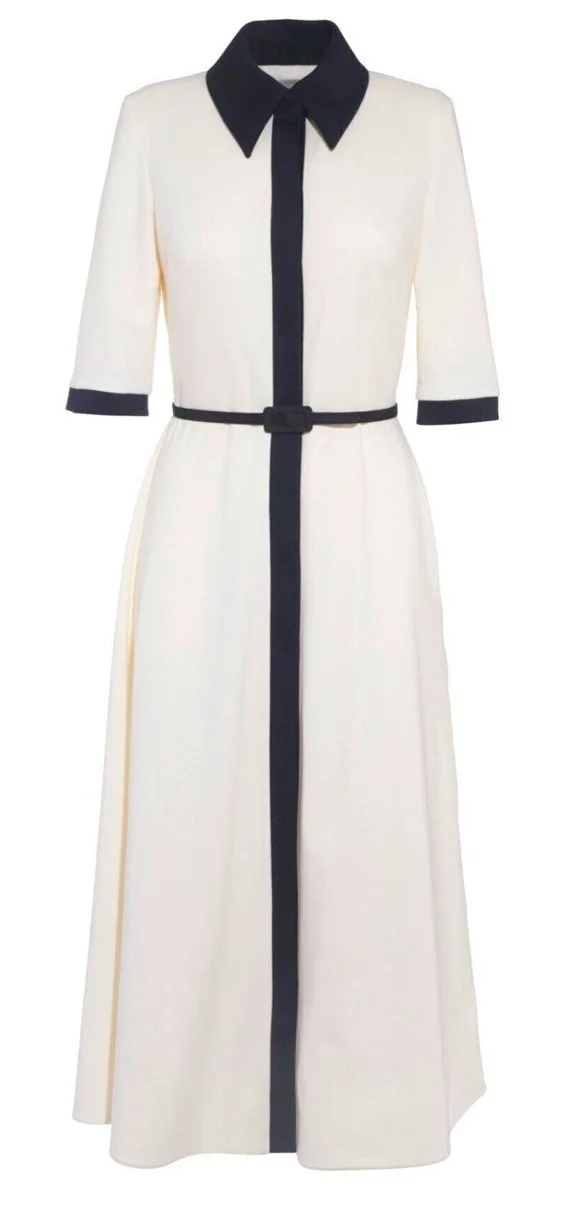 Laura Green London Camille Dress in Black and Ivory