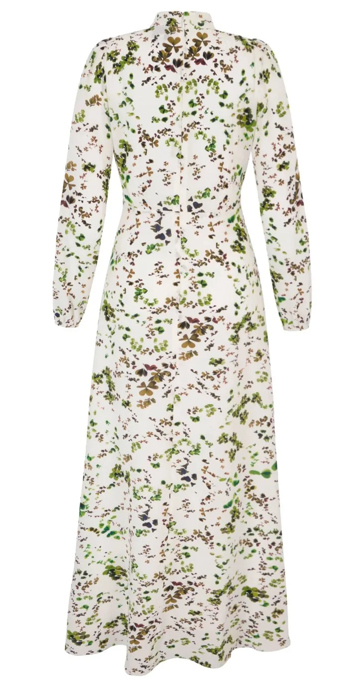 Suzannah Veronique Silk Tea Dress in Clover Floral