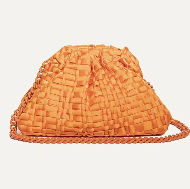 Maria La Rosa Mini Game Clutch in Orange