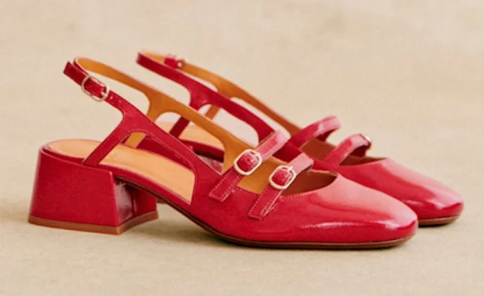 Sézane Paula Babies in Red Patent