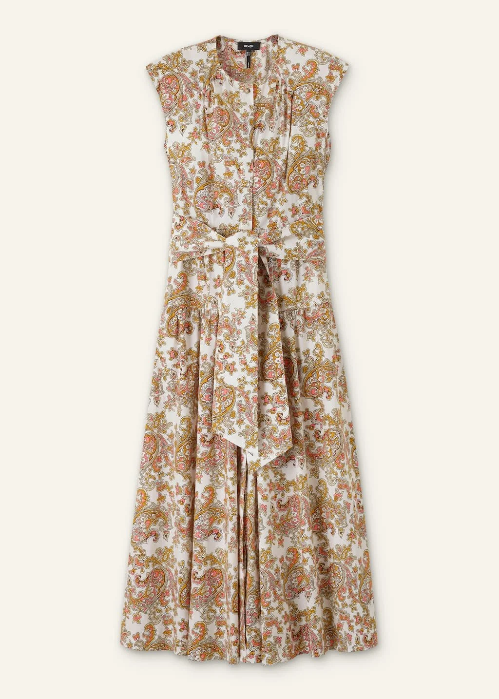 ME and EM Cotton Poplin Geo Paisley Print Dress