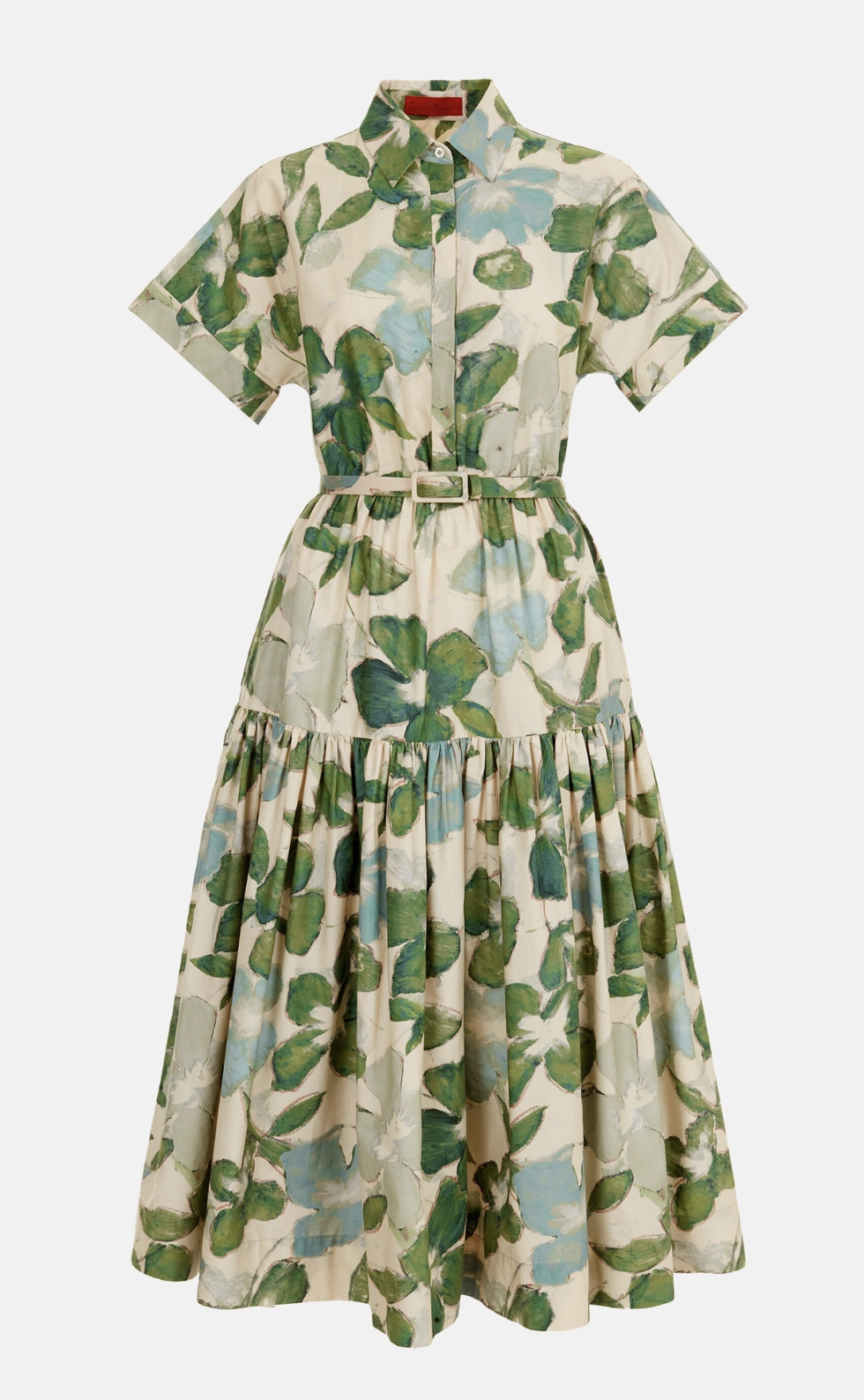 Carolina Herrera Print Poplin Midi Shirt Dress