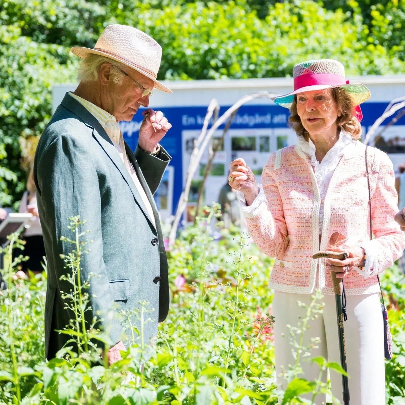 King Carl Gustaf and Queen Silvia inaugurate garden exhibition at Solliden