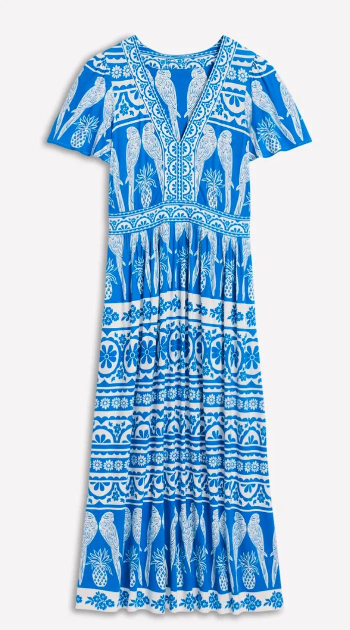 Boden Ellie Flutter Maxi Tea Dress
