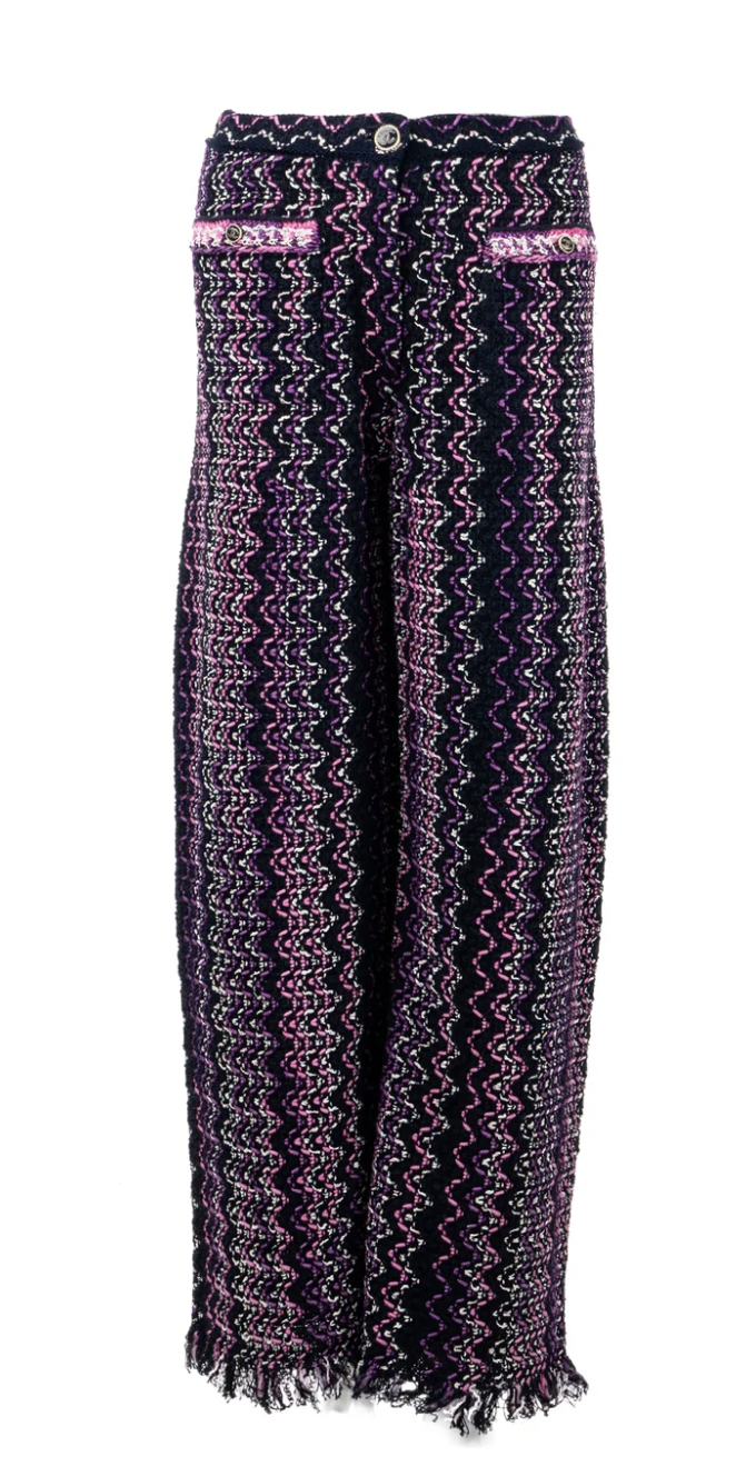 Chanel Tweed Fringe Trousers