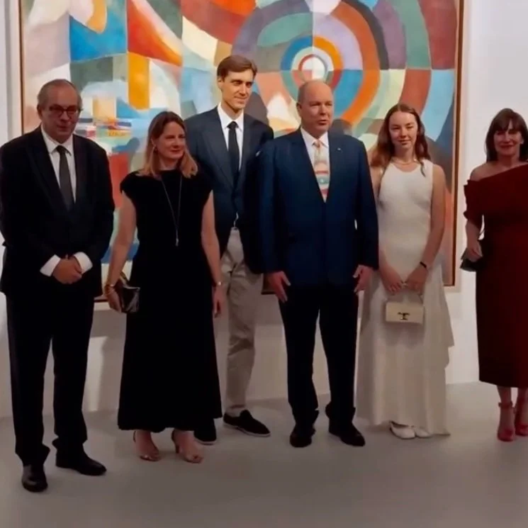 Prince Albert and Princess Alexandra inaugurate "Couleurs! Chefs d’œuvre du Centre Pompidou" exhibition