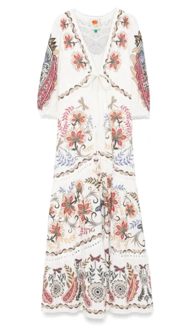 boho glam dress Boho Glam Floral Ephemera Maxi Dress
