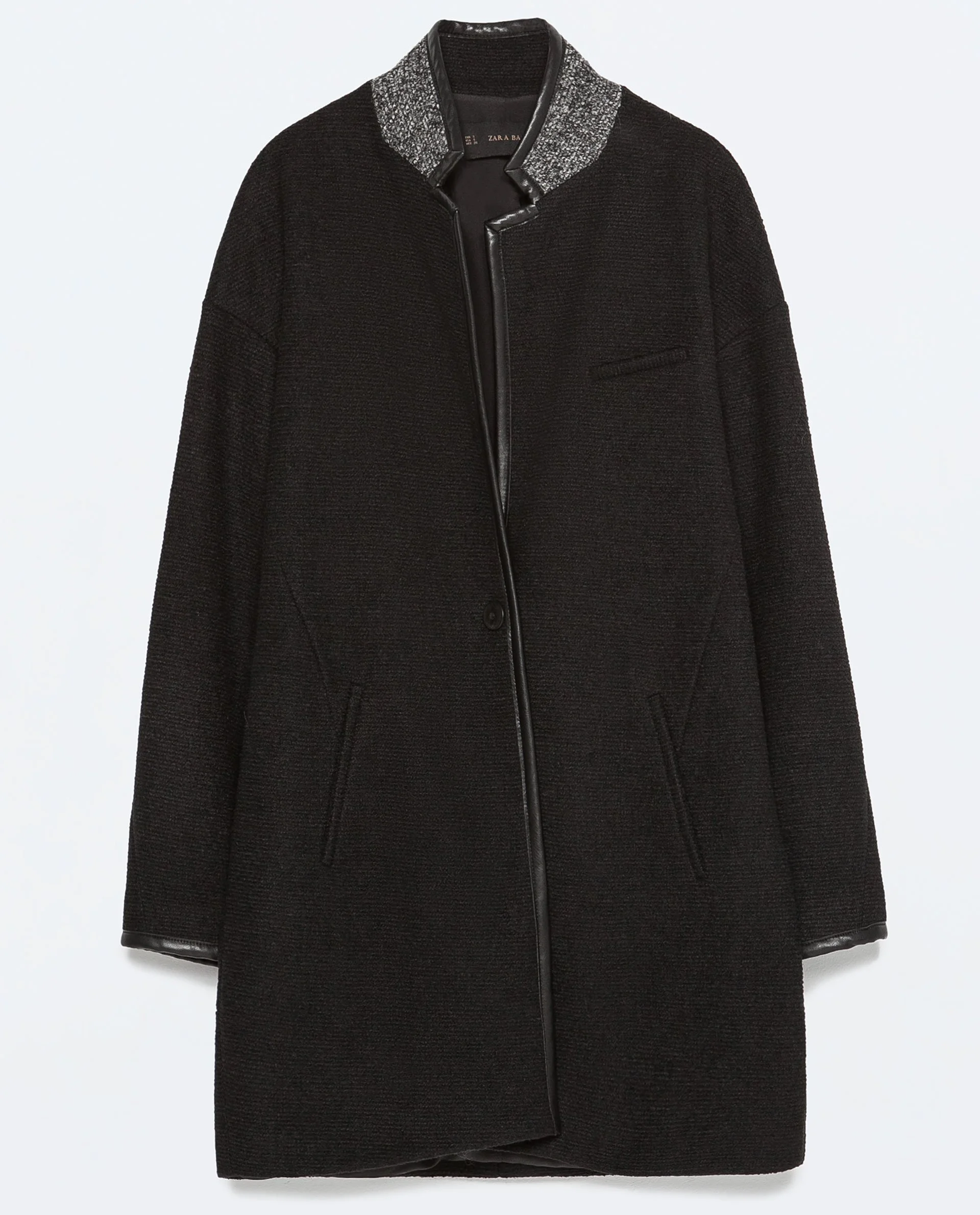 Zara Basic Stand Collar Coat