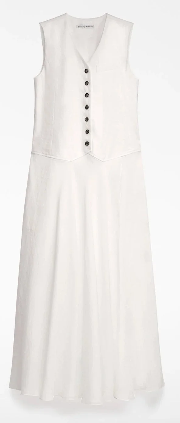 Adolfo Dominguez Combined Midi Dress