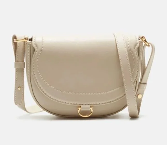 Carolina Herrera Charro Insignia Small Crossbody Bag in Beige