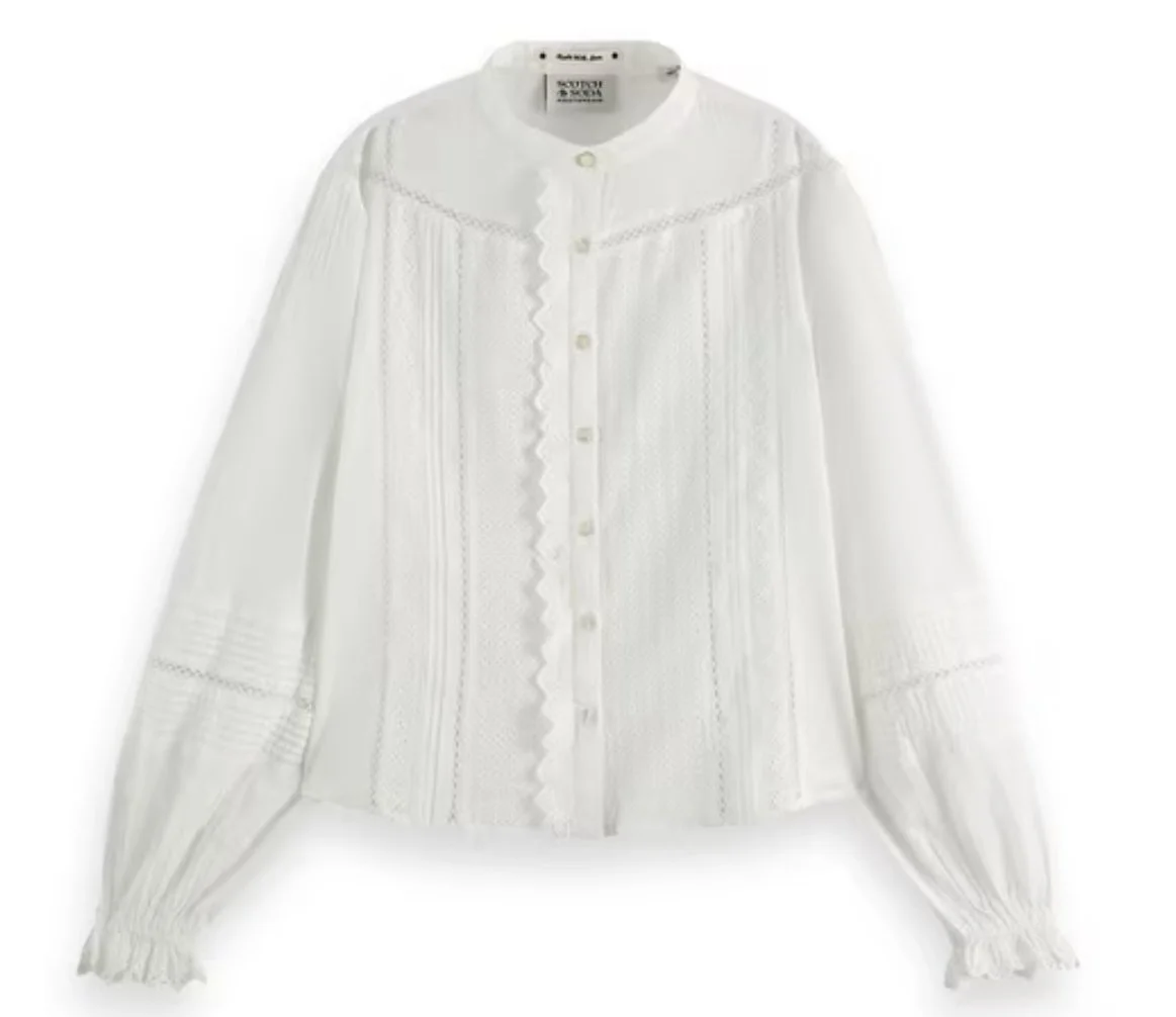 Scotch &amp; Soda Schiffli Broderie Shirt