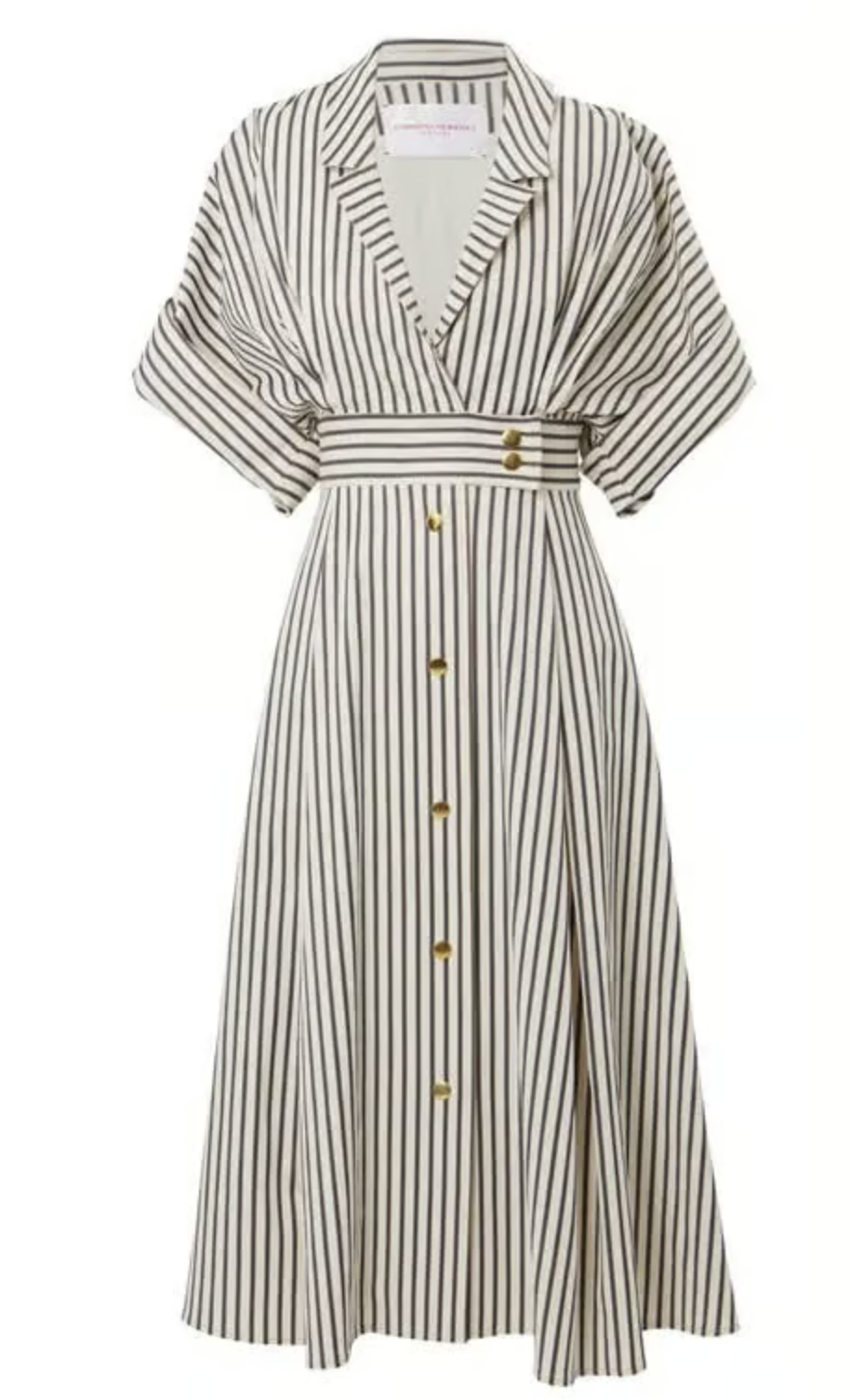 Carolina Herrera Stripe Dropped Shoulder Shirtdress