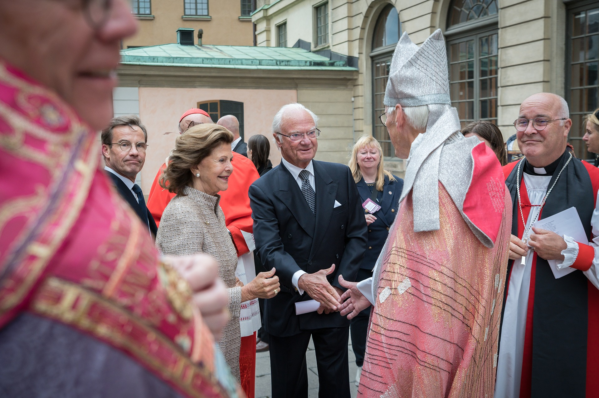 King Carl Gustaf and Queen Silvia attend Ecumenical Service