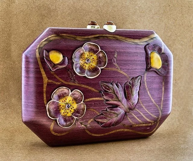 Silvia Furmanovich Roxinho Wood Clutch