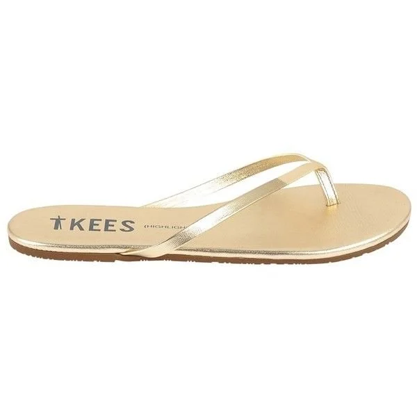 TKEES Highlighters Blink Flip Flop Sandals in Gold.jpg