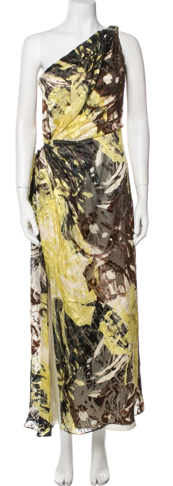 Paule Ka One Shoulder Printed Cocktail Dress