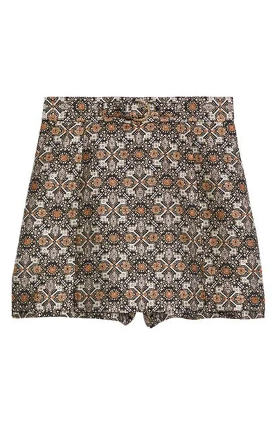 Sandro Ayana Metallic Jacquard Shorts