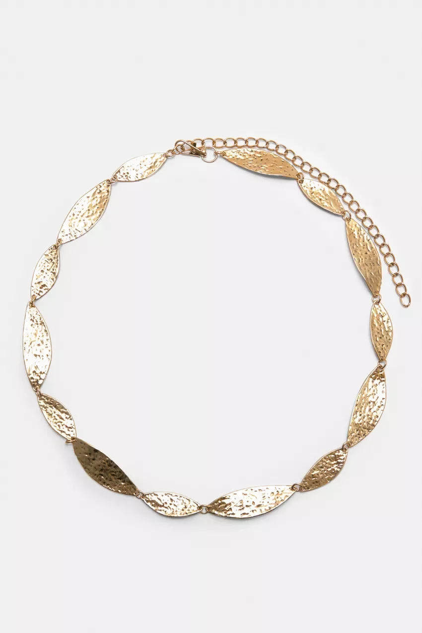 Pull &amp; Bear Textured Chain Belt