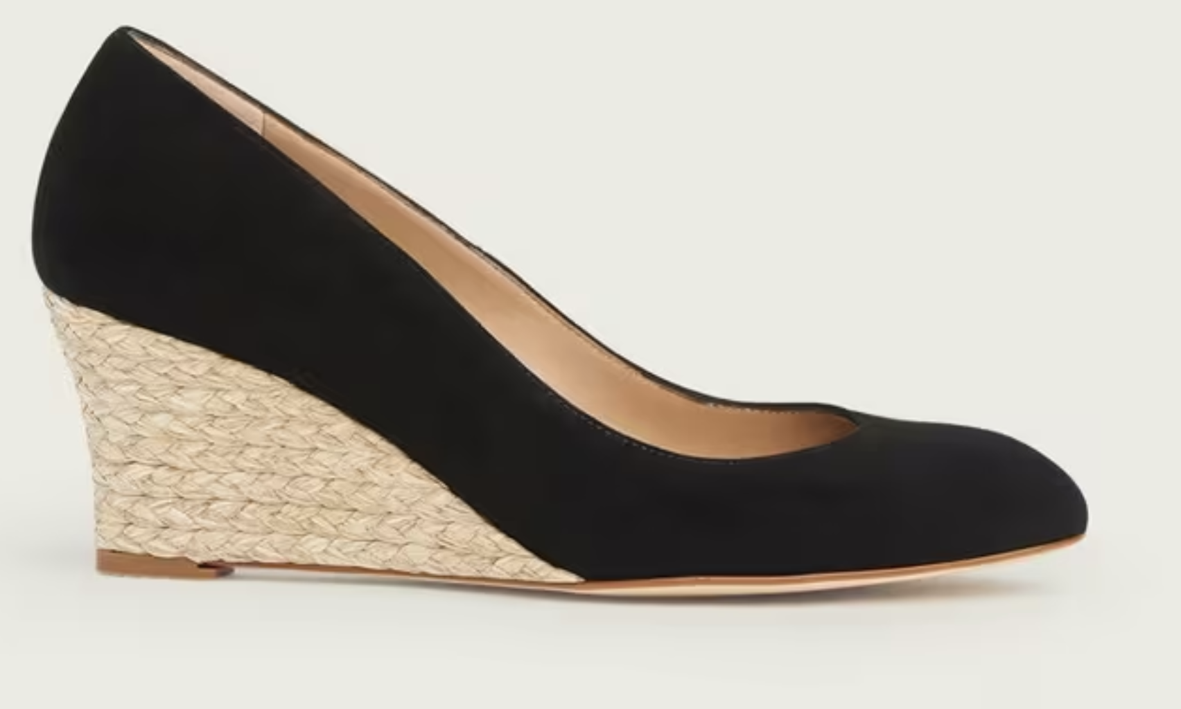 LK Bennett Eevi Espadrille Wedges in Black Suede
