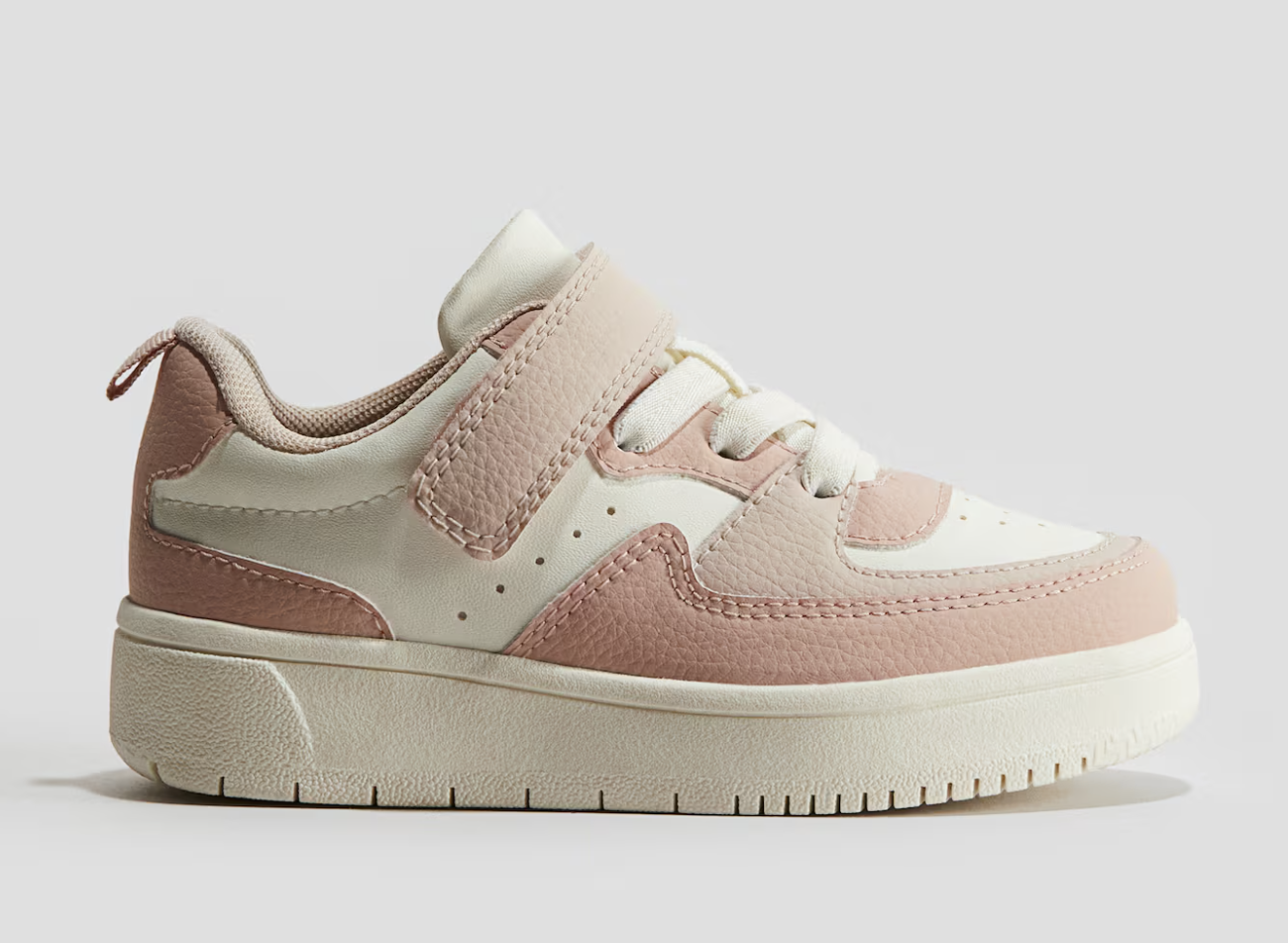 H&M White & Light Pink Trainers
