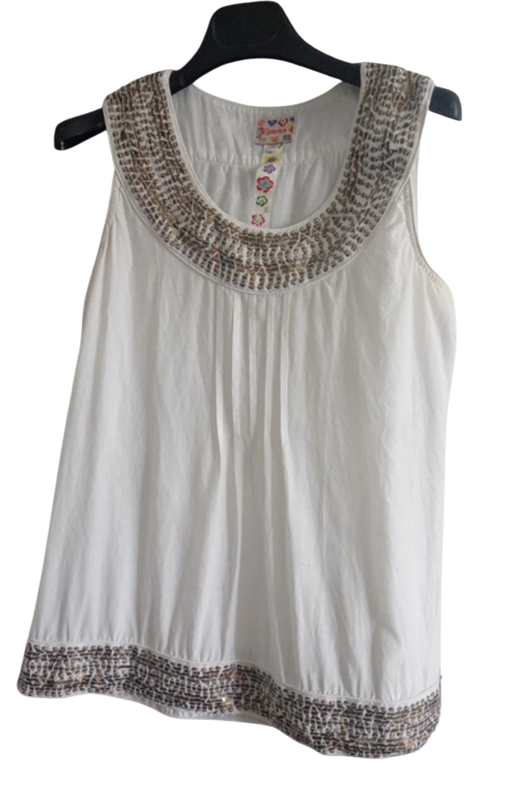 Flamenco Embellished Sleeveless Top